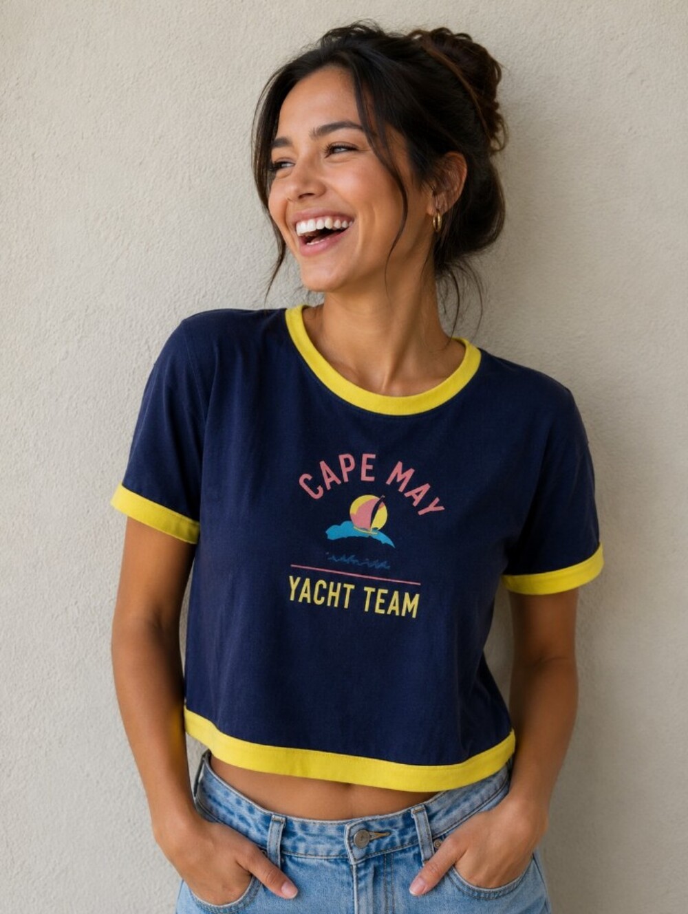 Anthropologie Cape May Yacht Team Tee Large